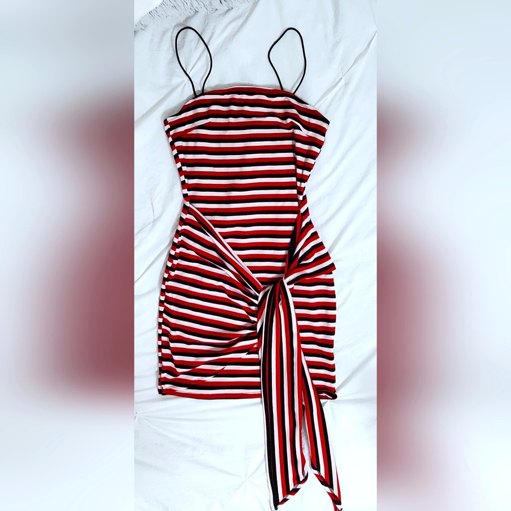 Horizontal Striped Bodycon Mini Dress